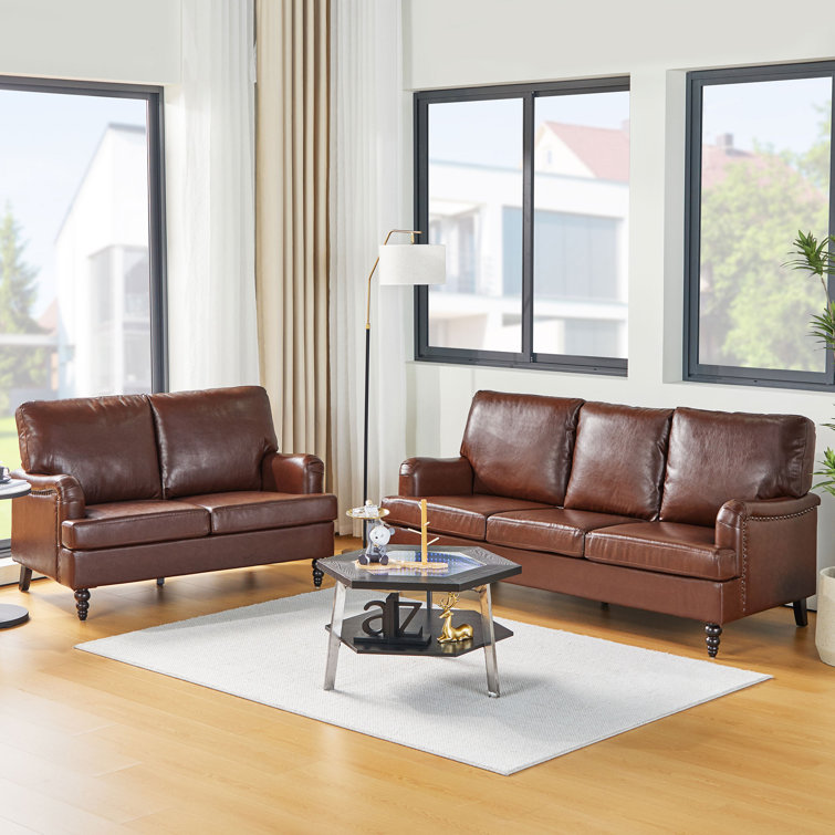 Alcott Hill® 2 - Piece Faux Leather Living Room Set | Wayfair
